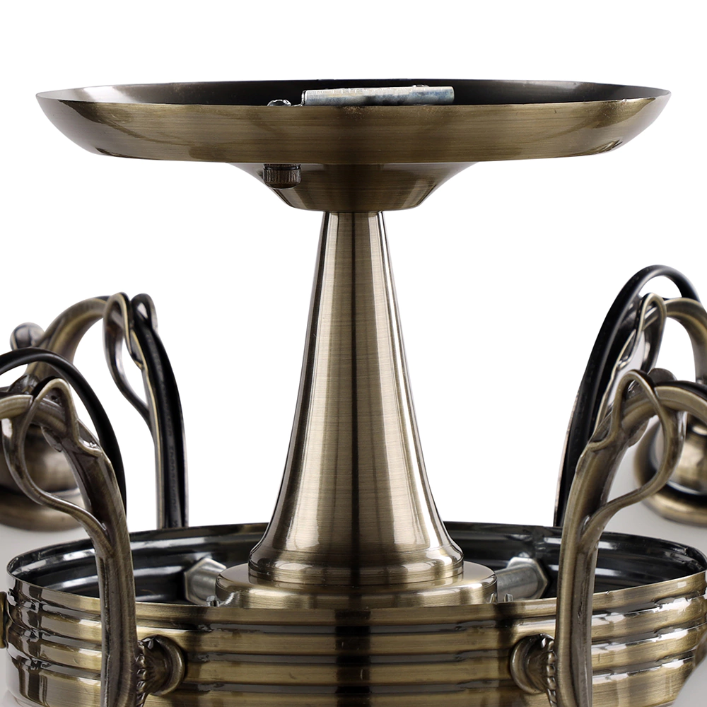 Люстра потолочная NEODECO Артемида 8х40 Вт Е14 бронза