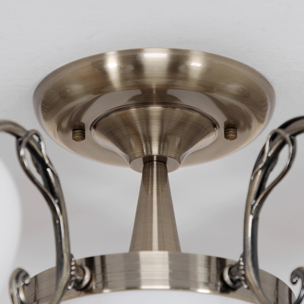 Люстра потолочная NEODECO Артемида 8х40 Вт Е14 бронза