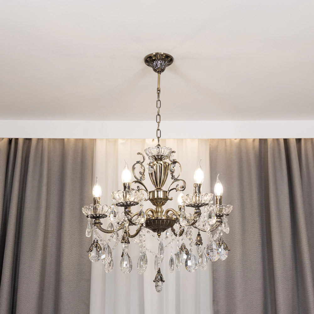 Люстра 6х40 Вт Е14 бронза NEODECO Корнелия