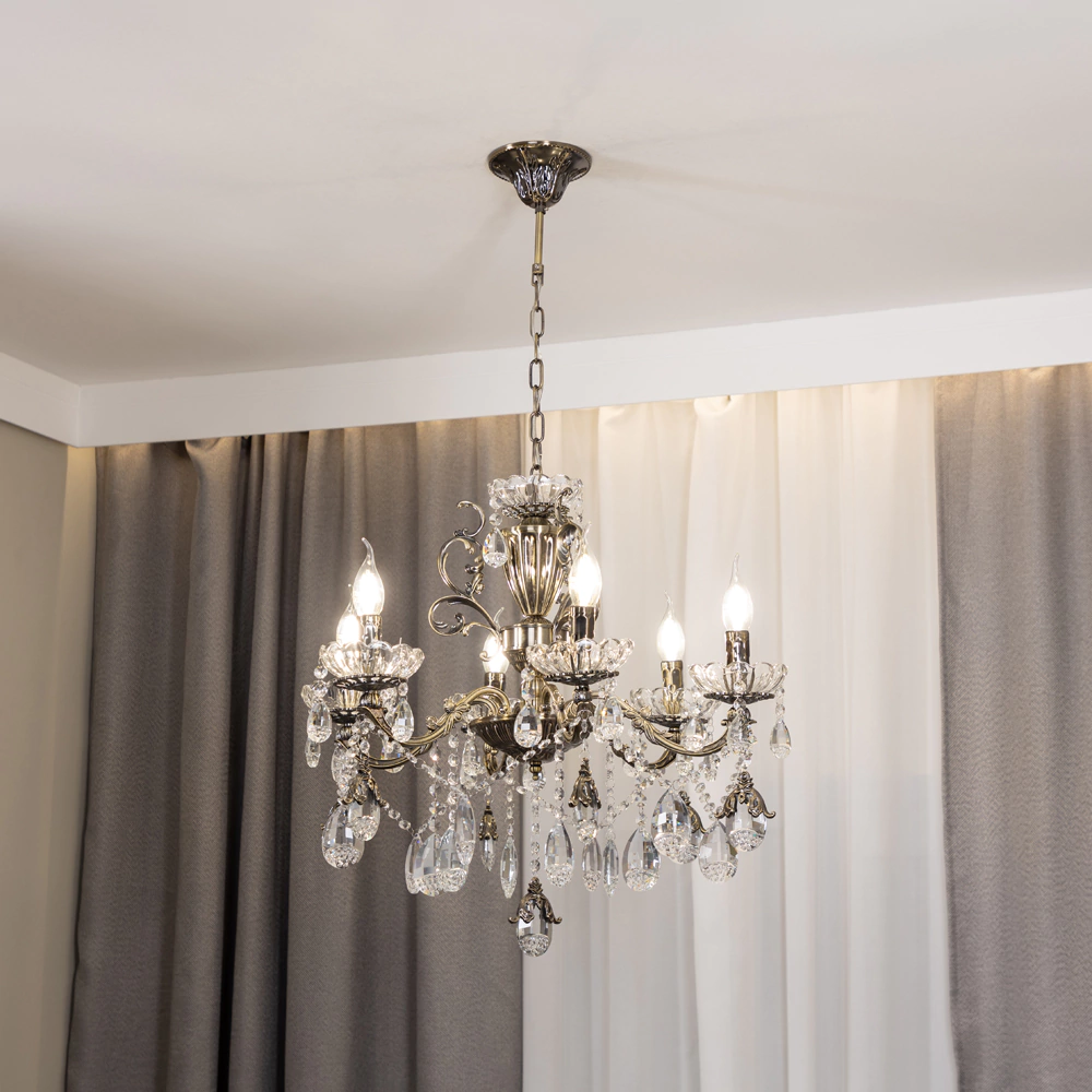 Люстра 6х40 Вт Е14 бронза NEODECO Корнелия