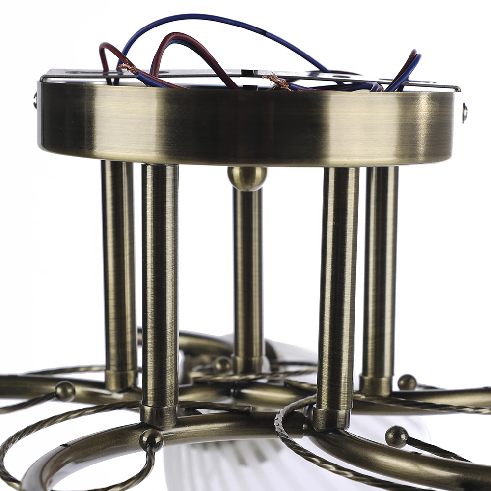 Люстра потолочная NEODECO Боянка 5х60 Вт Е27 бронза