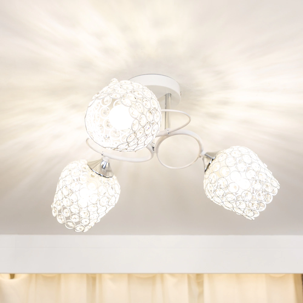 Люстра потолочная NEODECO Зоя 3х60 Вт Е27 белая
