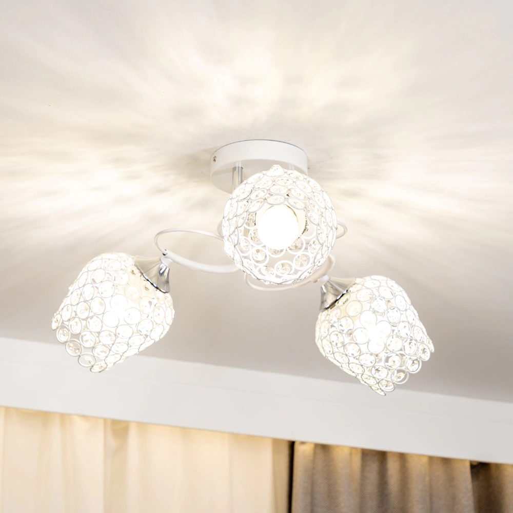 Люстра потолочная NEODECO Зоя 3х60 Вт Е27 белая