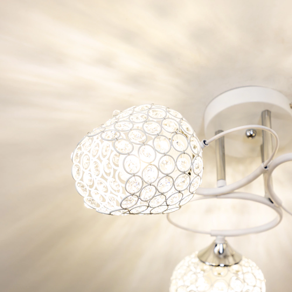 Люстра потолочная NEODECO Зоя 3х60 Вт Е27 белая