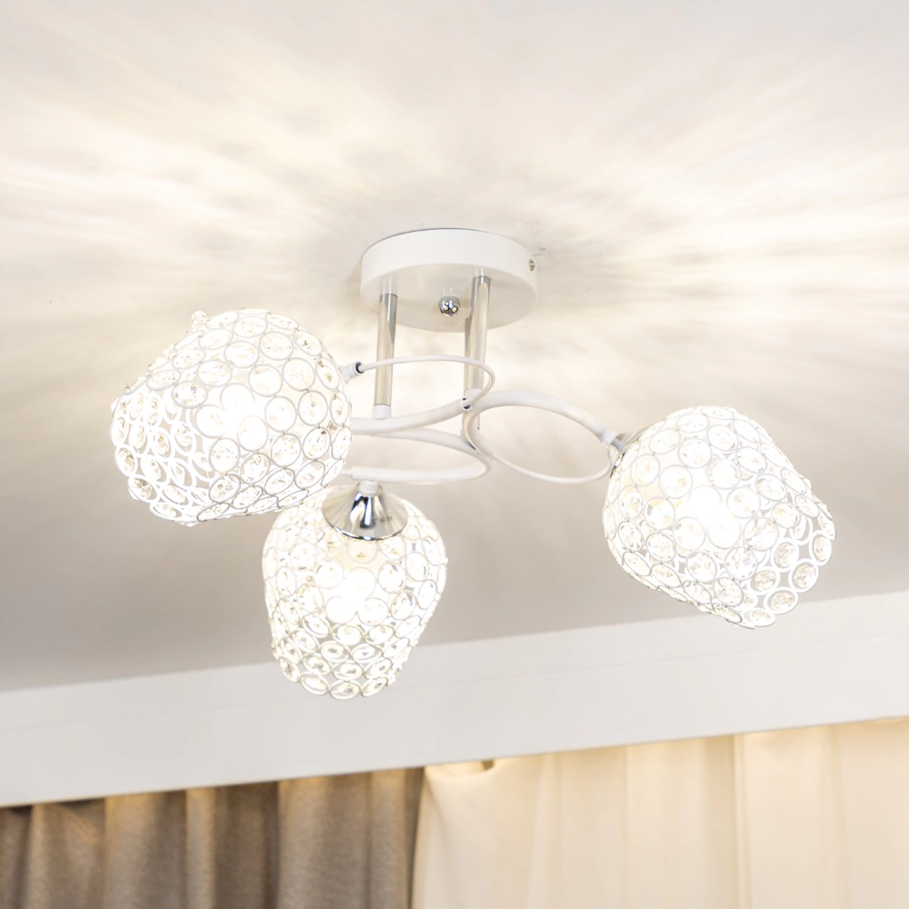 Люстра потолочная NEODECO Зоя 3х60 Вт Е27 белая