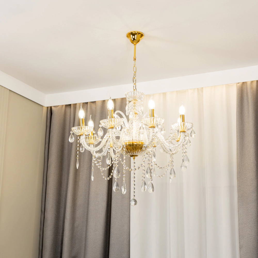 Люстра 8х40 Вт Е14 золото NEODECO Жаклин