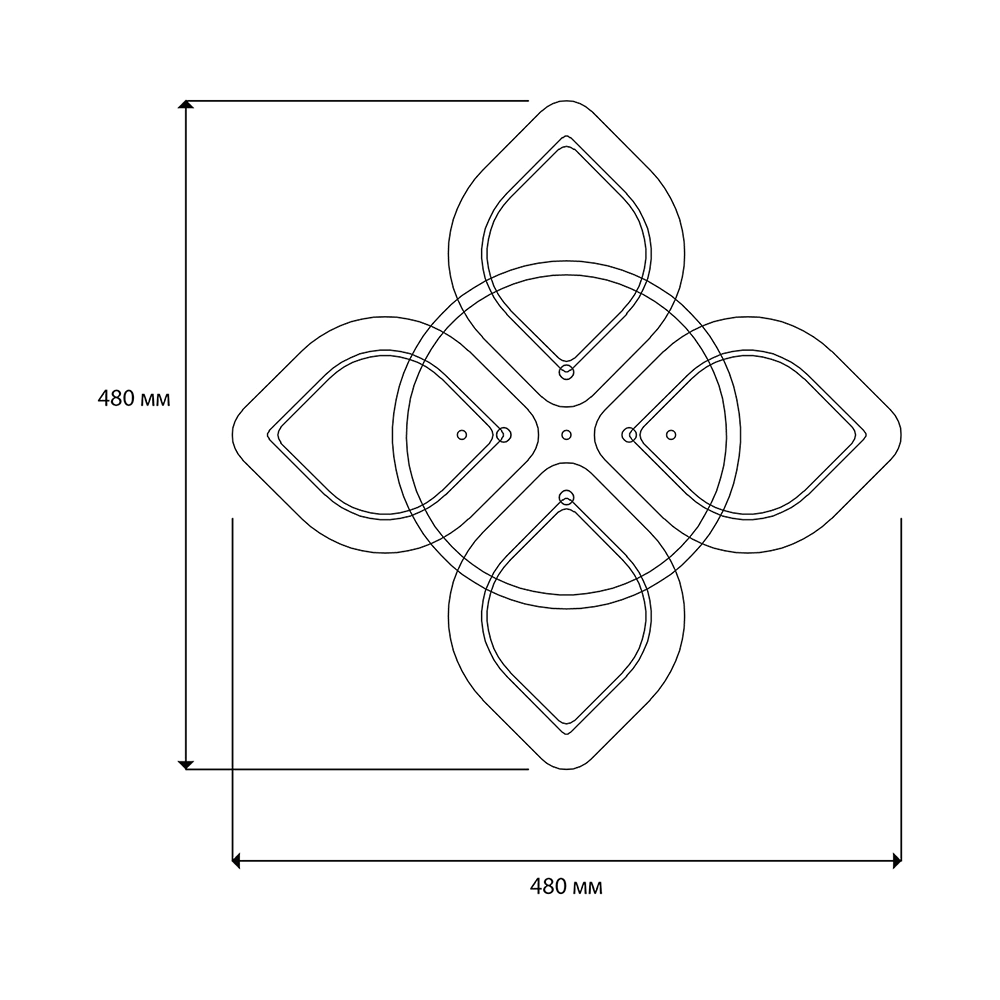 Люстра потолочная Escada Гвен 80 Вт LED с пультом ДУ