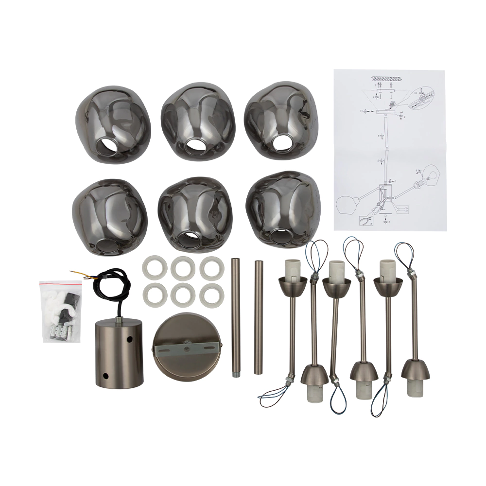 Люстра потолочная FREYA Розалия 6х60 Вт Е14