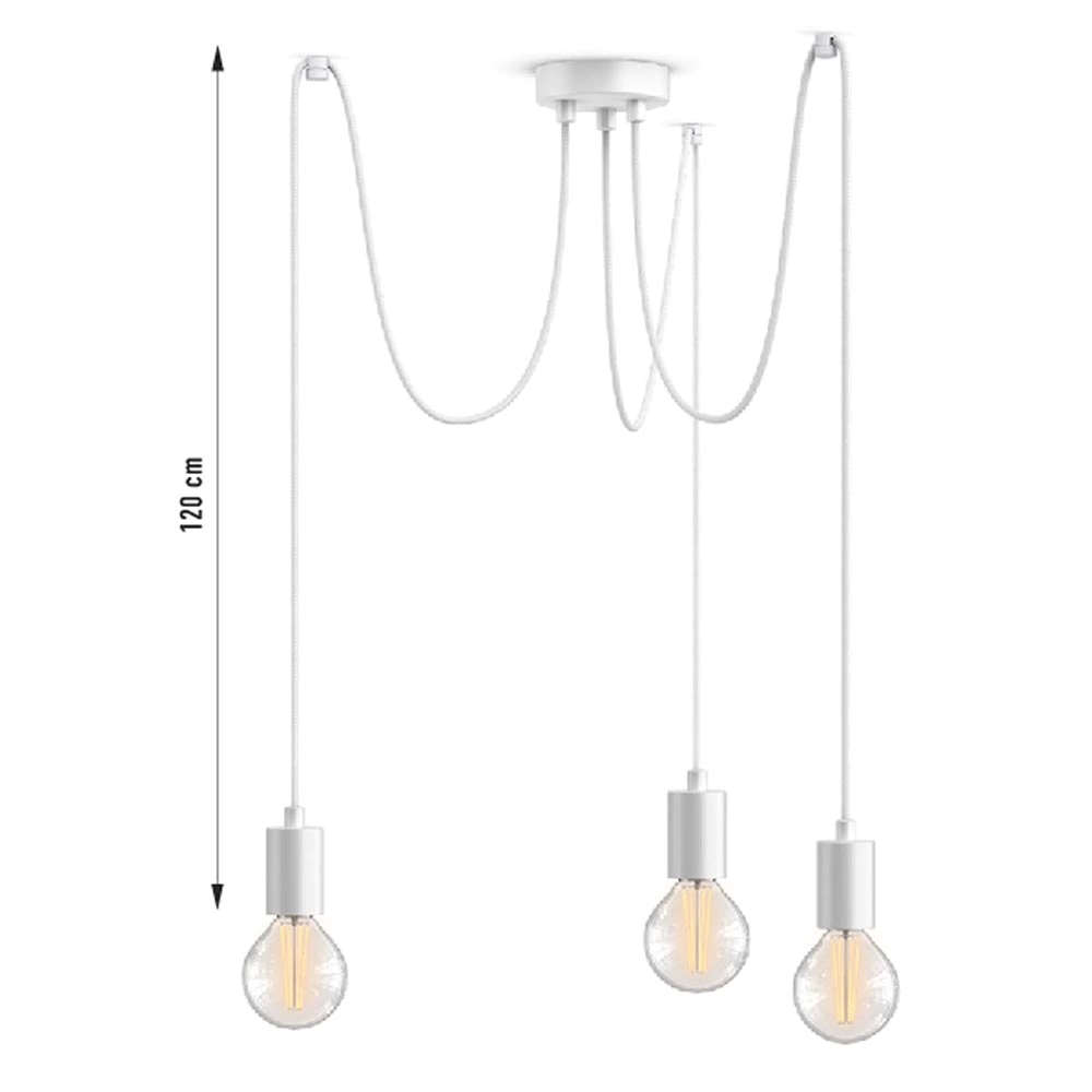 Светильник 33 Идеи Паук 3x60 Вт Е27 белый