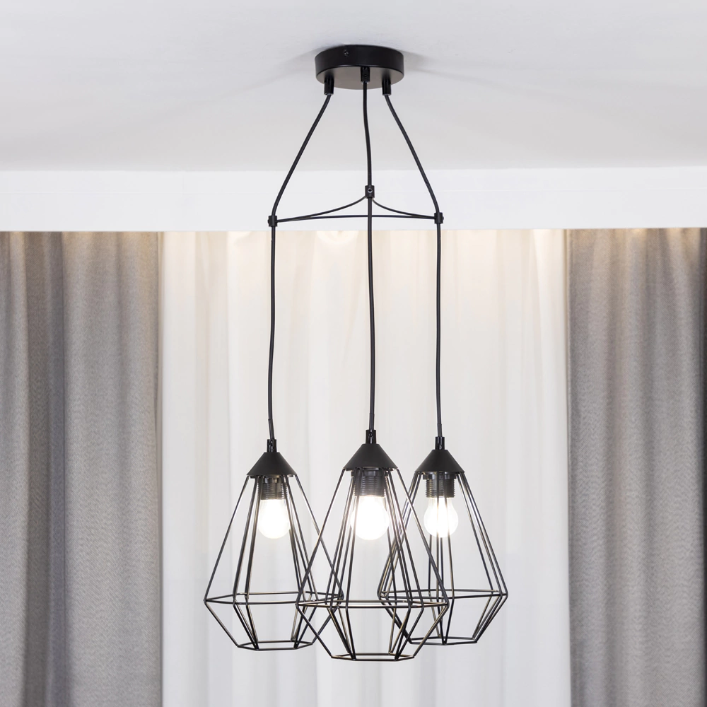 Светильник подвесной 3х60 Вт Е27 NEODECO Вэйр круг