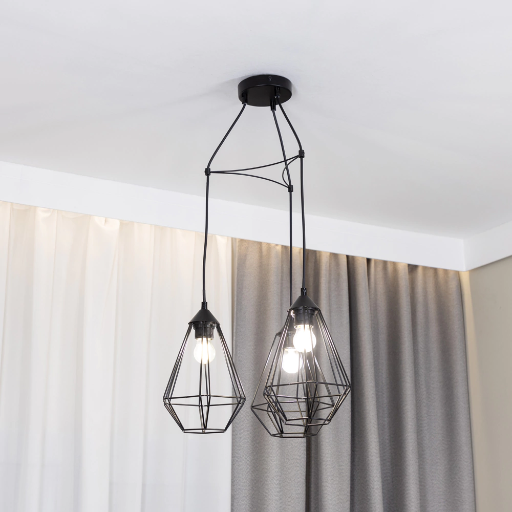 Светильник подвесной 3х60 Вт Е27 NEODECO Вэйр круг