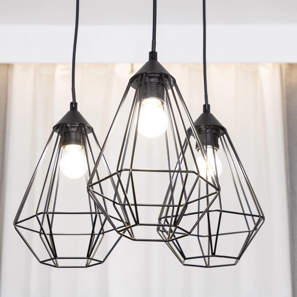 Светильник подвесной 3х60 Вт Е27 NEODECO Вэйр круг