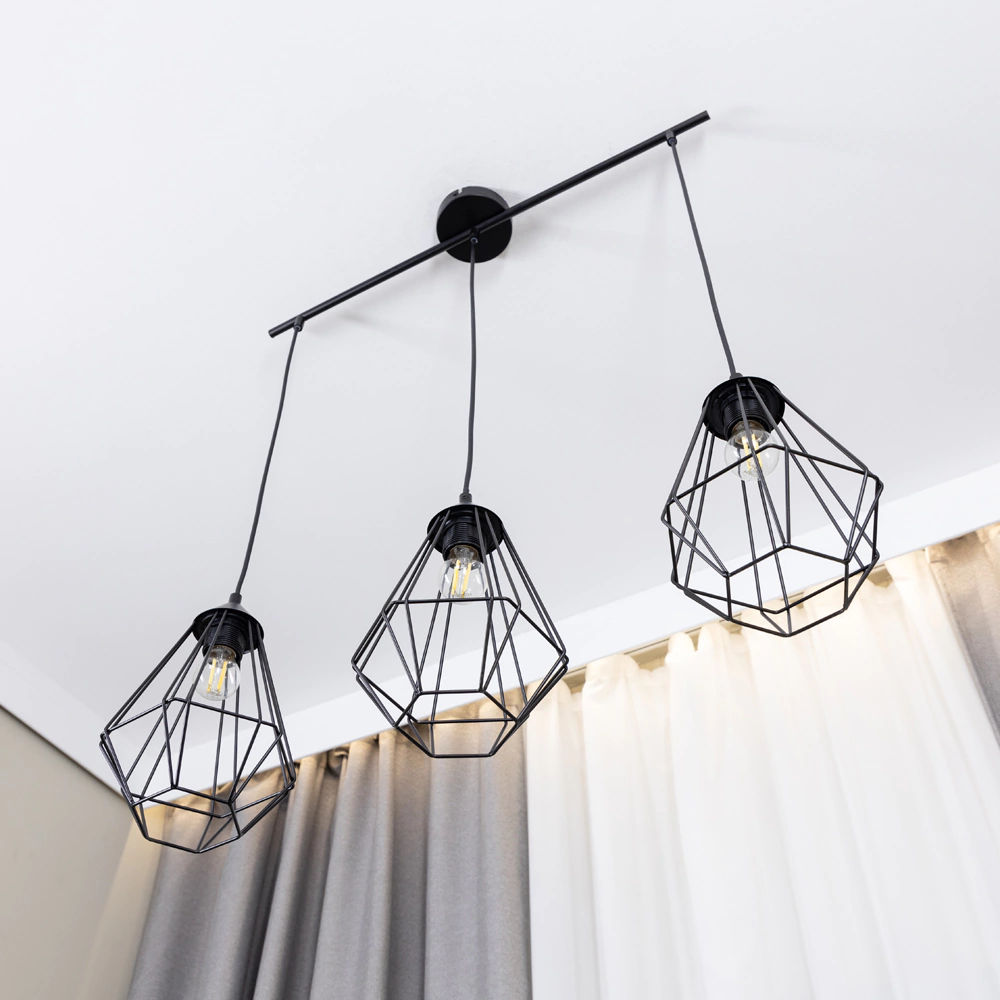 Светильник подвесной 3х60 Вт Е27 NEODECO Вэйр линия