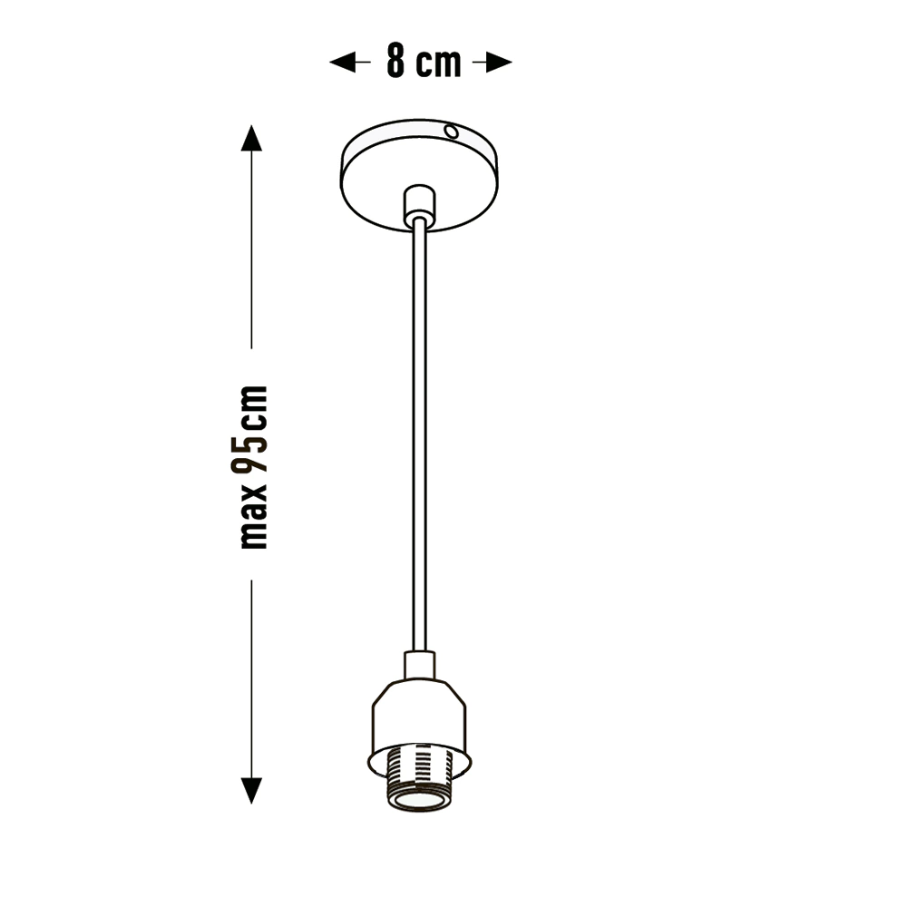 Основание для подвесного светильника 33 Идеи 1х40/60 Вт Е14 никель