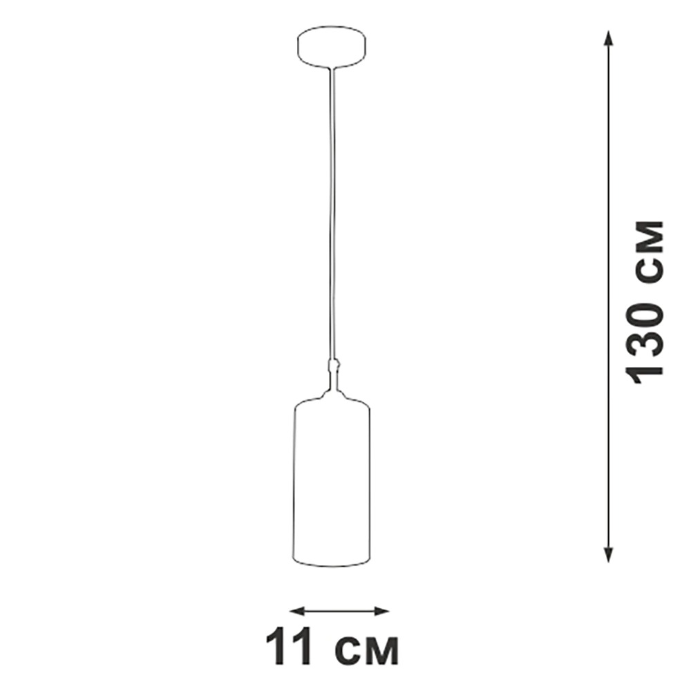 Светильник подвесной 1х40 Вт Е27 черный Vitaluce Клим
