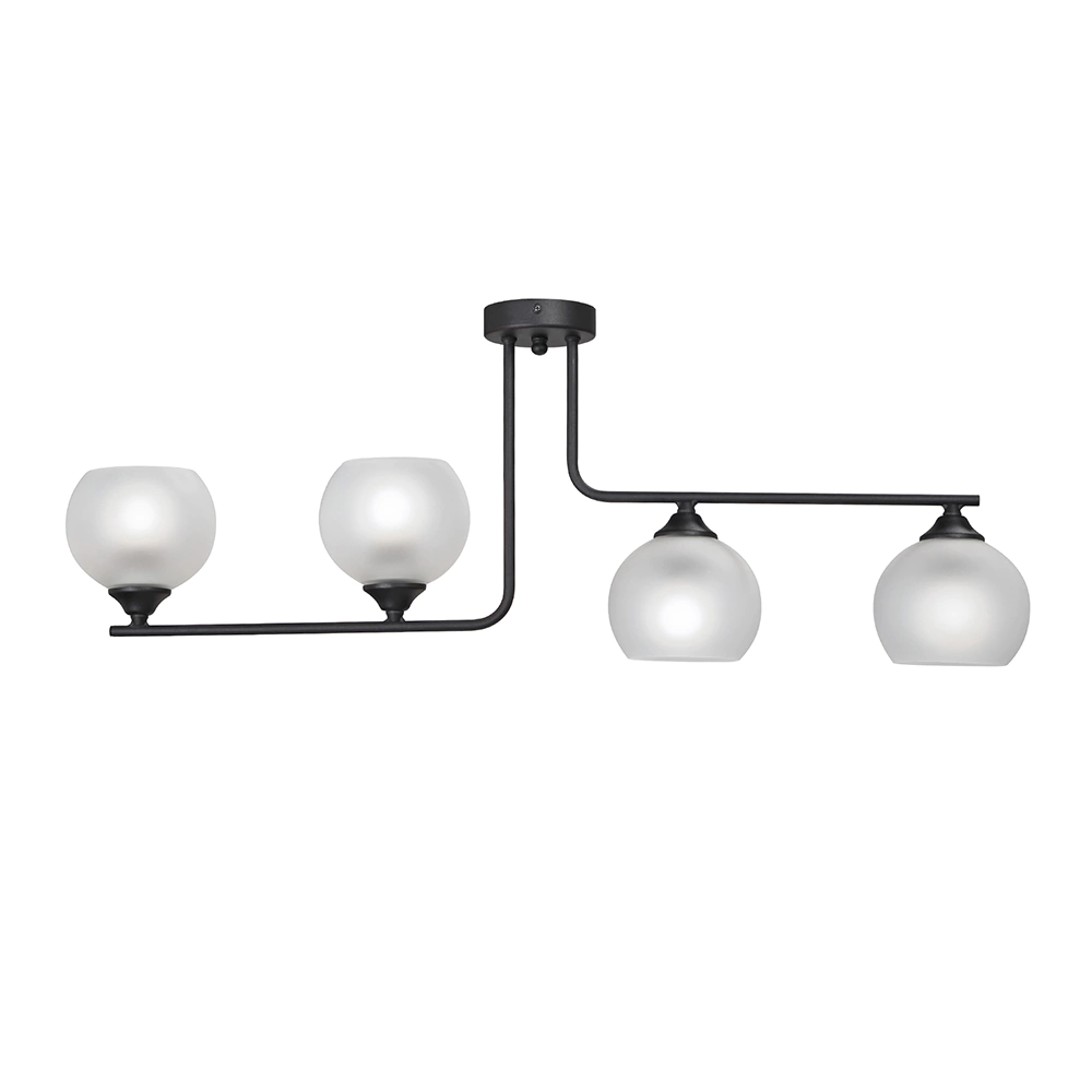 Люстра потолочная Vitaluce Гимун 4х40 Вт Е27 черный/белый