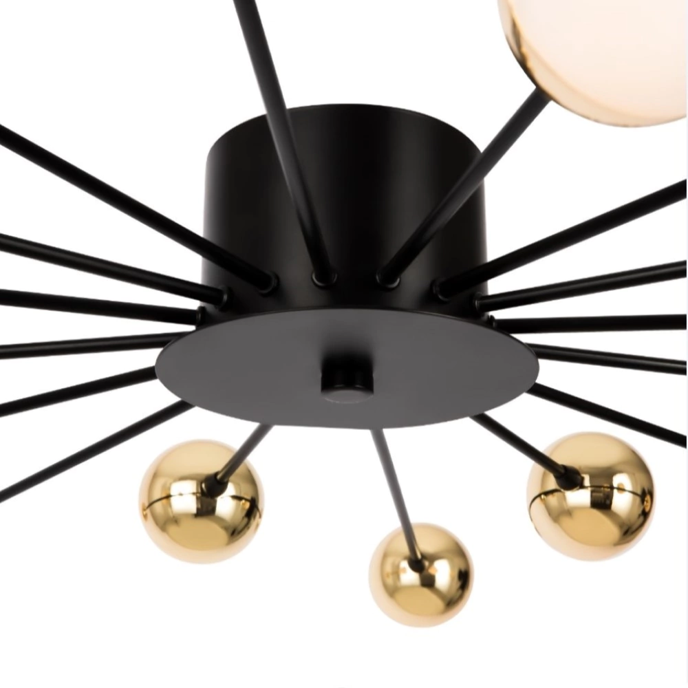 Люстра потолочная FREYA Селебрети 16х3 Вт G4 черный