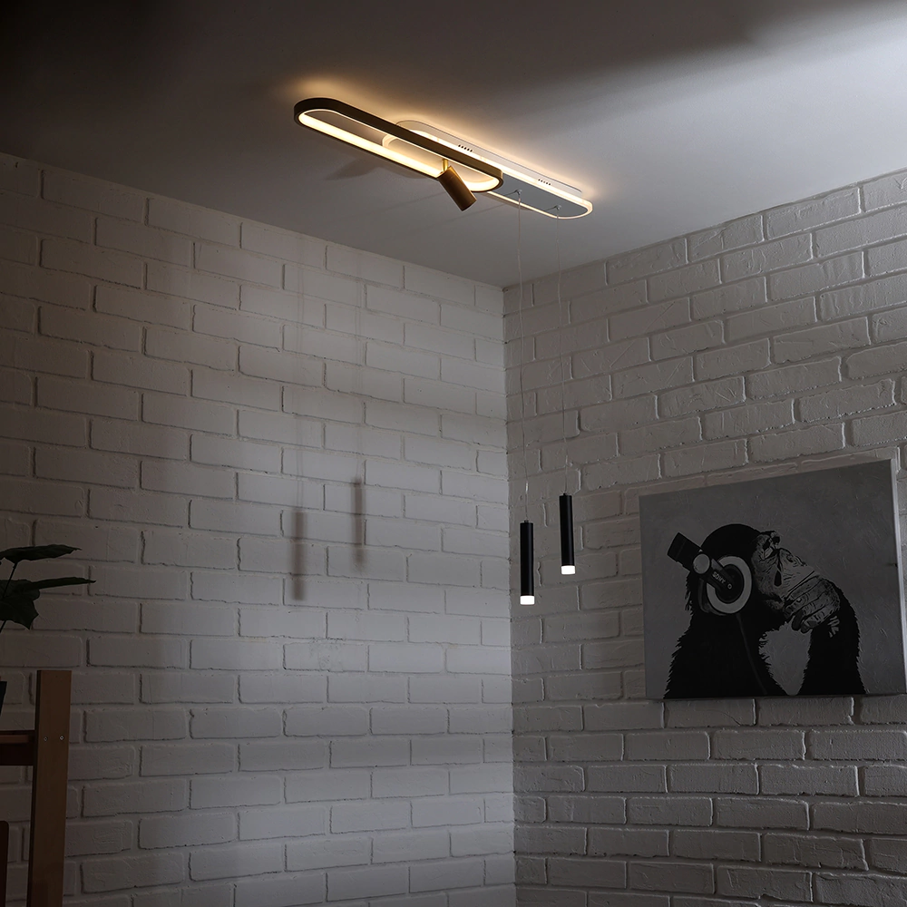 Светильник подвесной LED 92 Вт + 9 Вт белый/черный/золото Schaffner Траттато