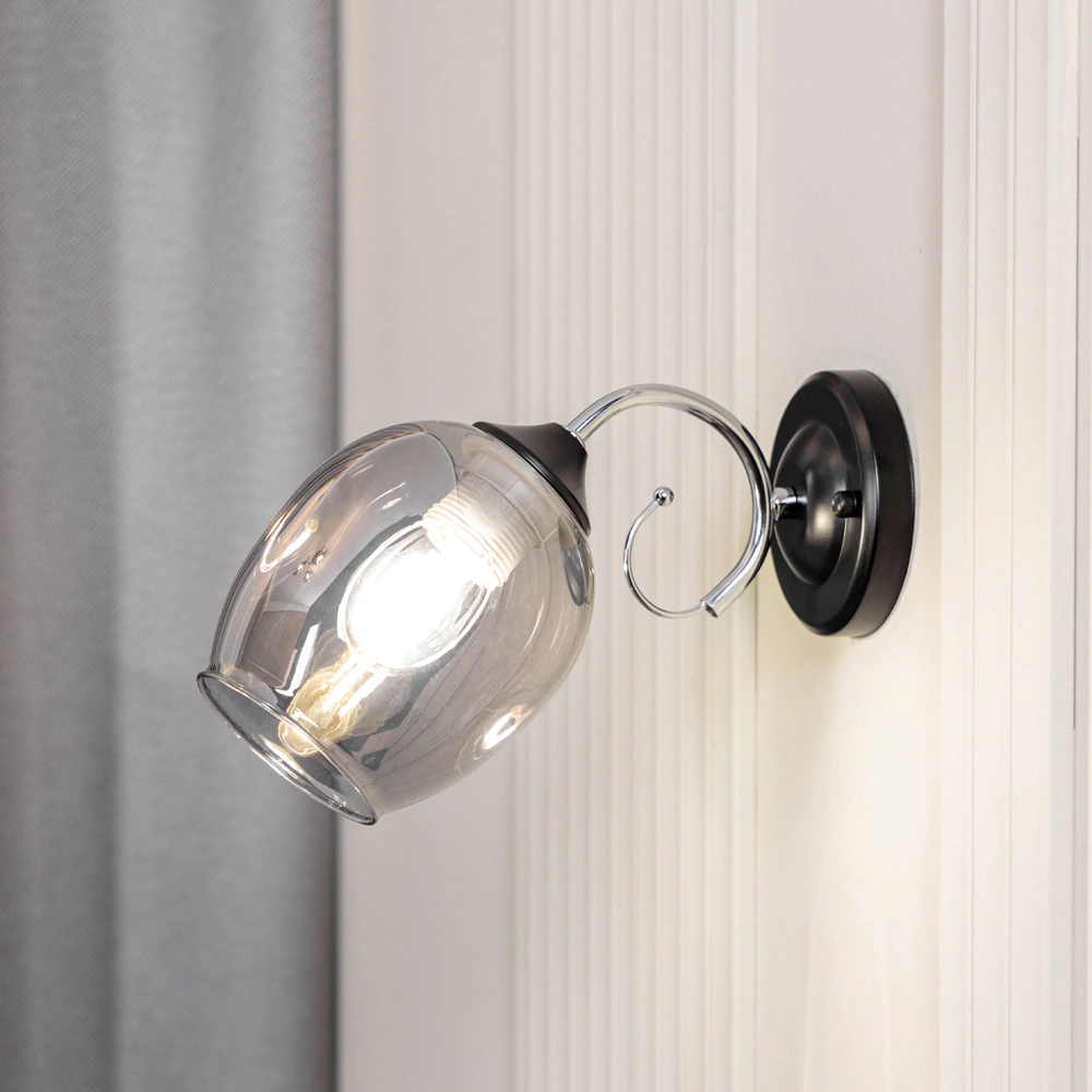 Бра NEODECO Бальтазар 1х60 Вт Е27 черный