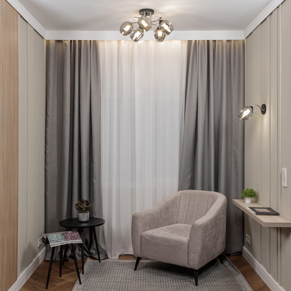 Бра 1х60 Вт Е27 черный NEODECO Бальтазар