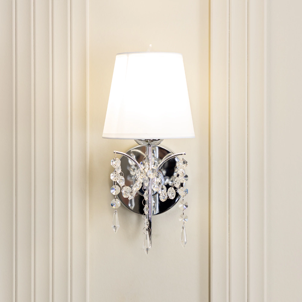 Бра 1х40 Вт Е14 хром NEODECO Герцогиня