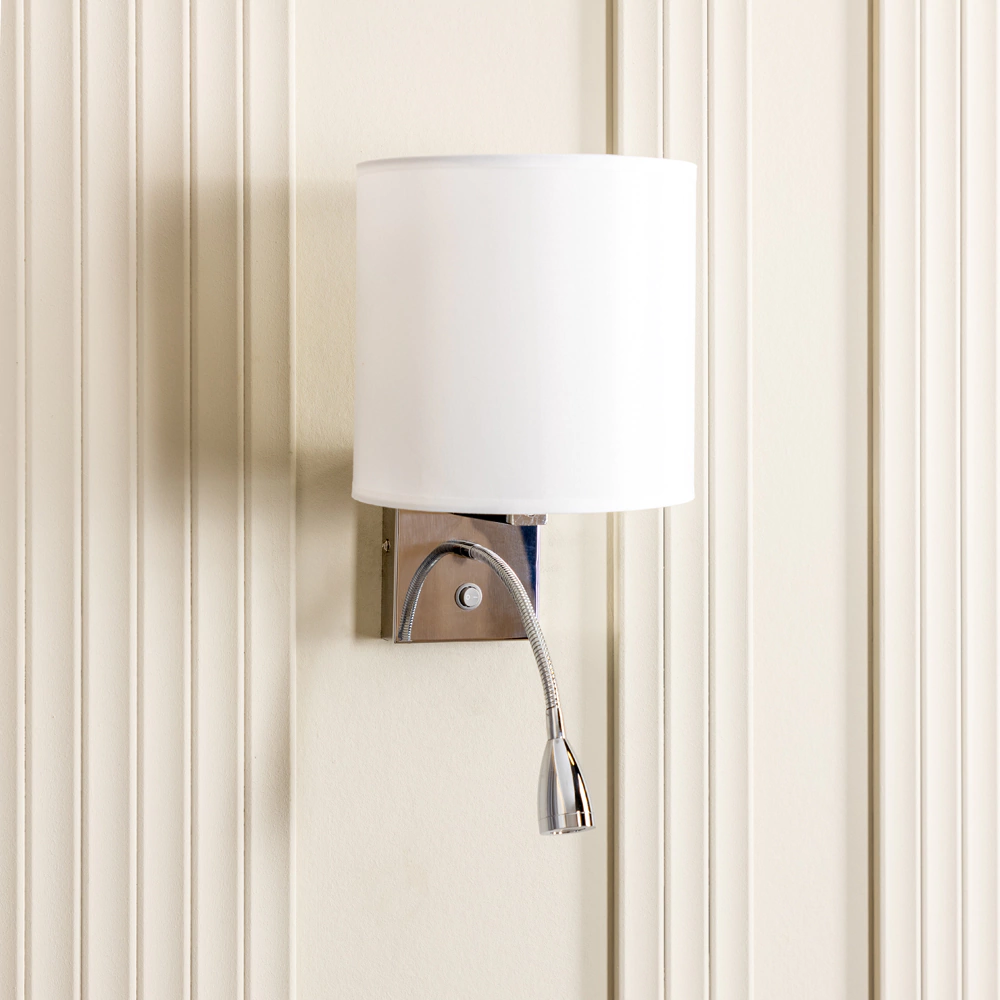 Бра 1х60 Вт Е27 хром NEODECO Отельер