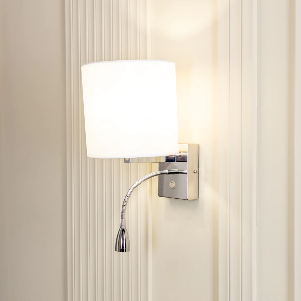 Бра 1х60 Вт Е27 хром NEODECO Отельер