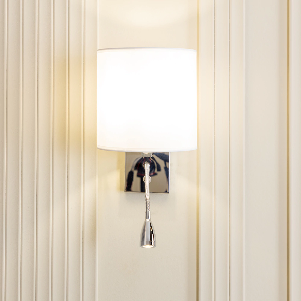 Бра 1х60 Вт Е27 хром NEODECO Отельер