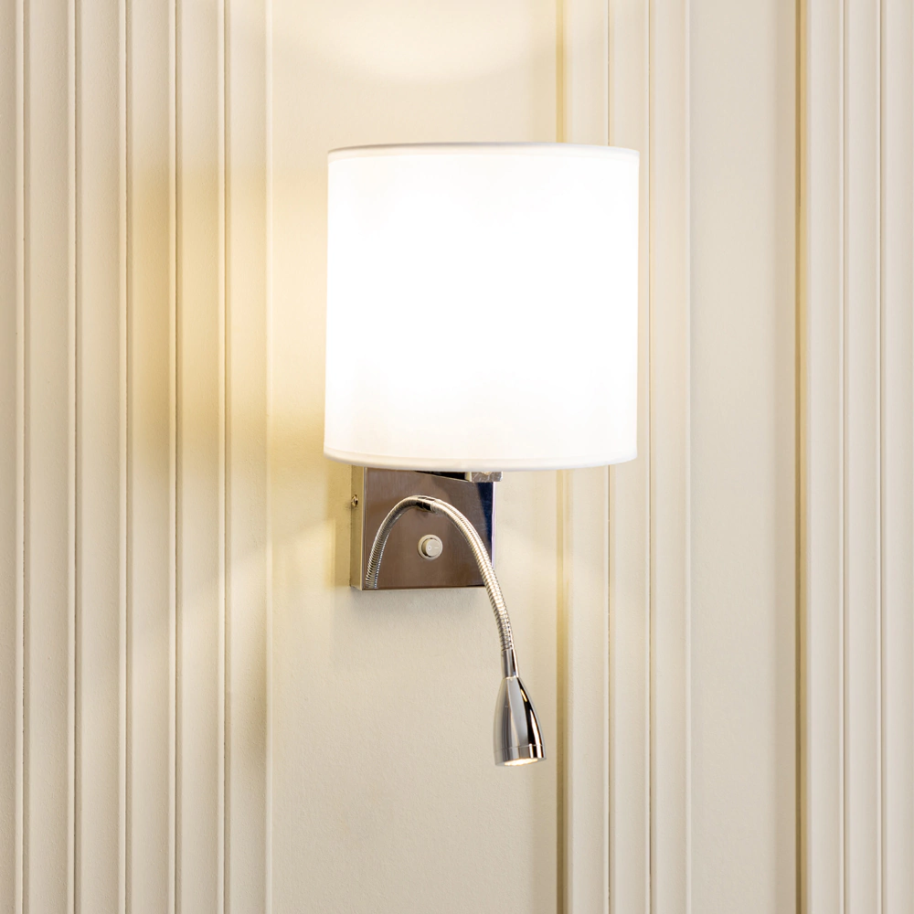 Бра 1х60 Вт Е27 хром NEODECO Отельер