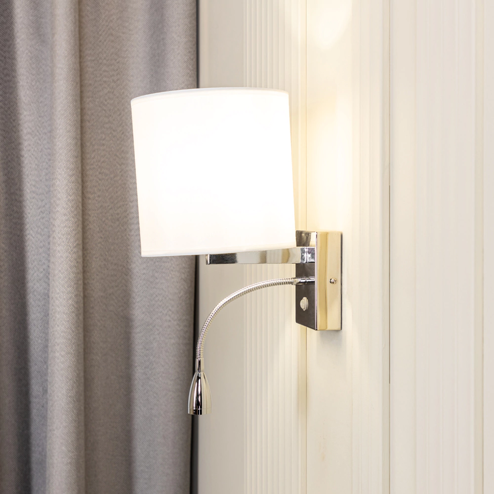 Бра 1х60 Вт Е27 хром NEODECO Отельер