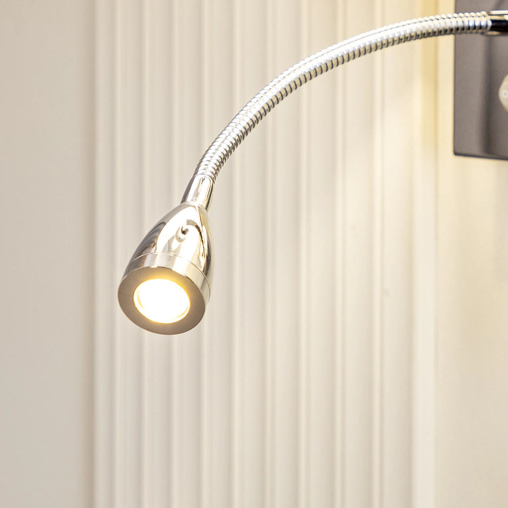 Бра 1х60 Вт Е27 хром NEODECO Отельер