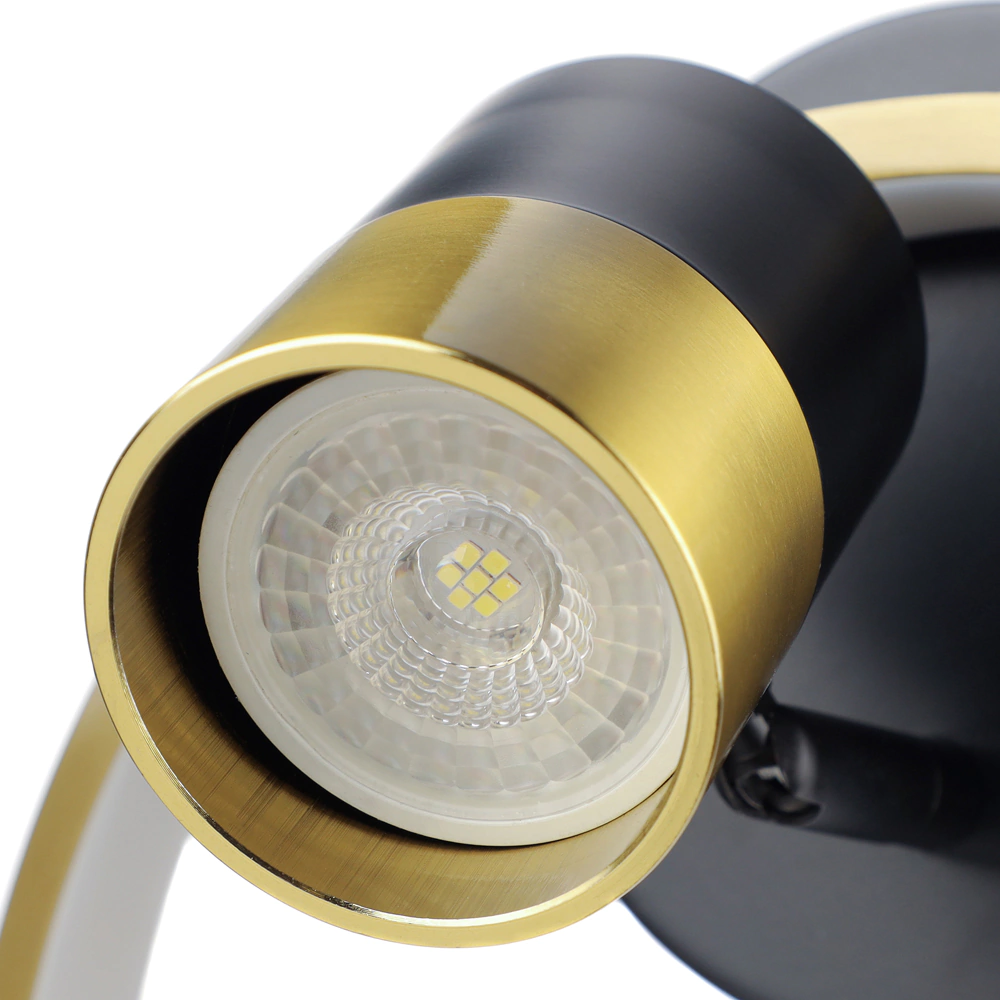 Светильник настенный NEODECO Каро 1х15 Вт GU10 + 5 Вт LED 4000 K