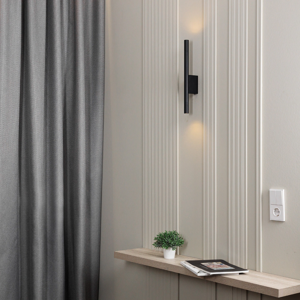 Светильник настенный NEODECO Чао 2х8 Вт G9 черный