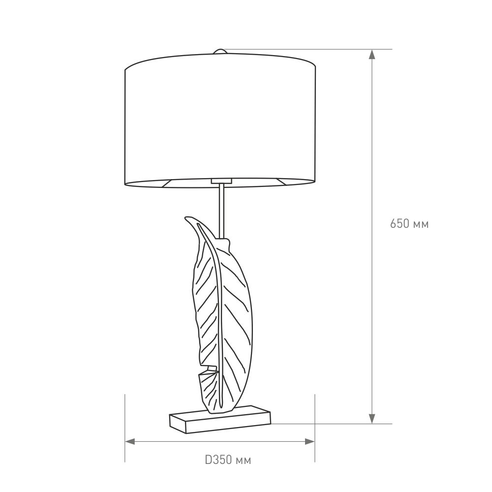 Светильник настольный NEODECO Лавр 1х60 Вт Е27