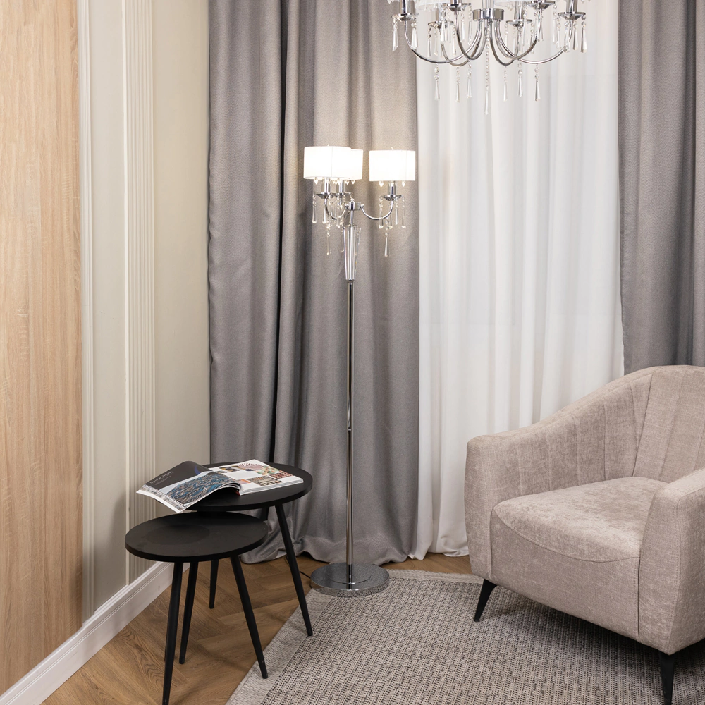 Торшер NEODECO Графиня 3х40 Вт Е14 хром