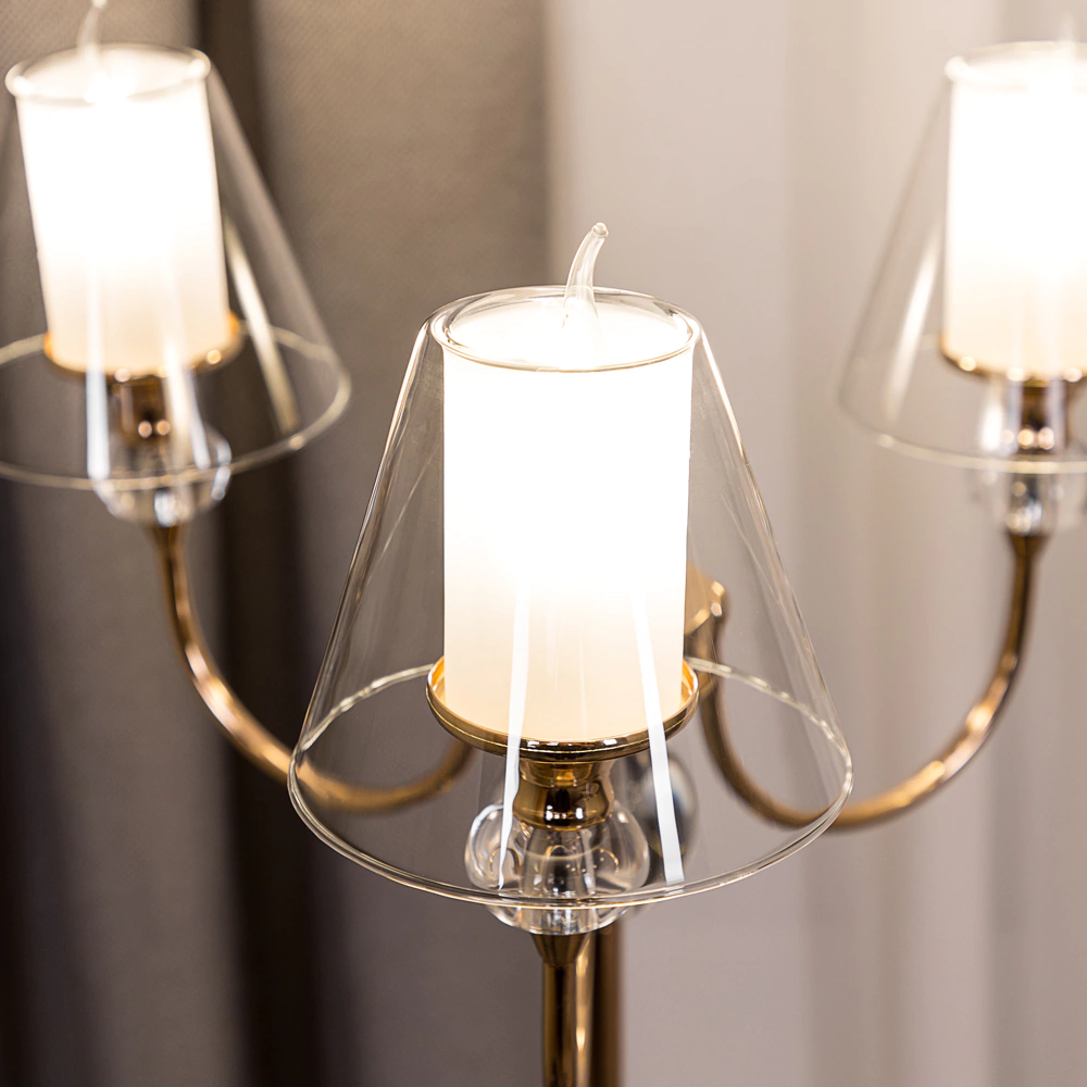 Торшер NEODECO Кронпринц 3х40 Вт Е14 золото