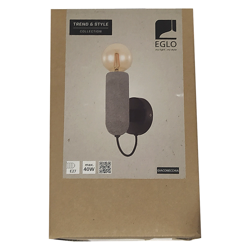 Бра EGLO Гиаконечия 1х40 Вт Е27 антрацит/серый