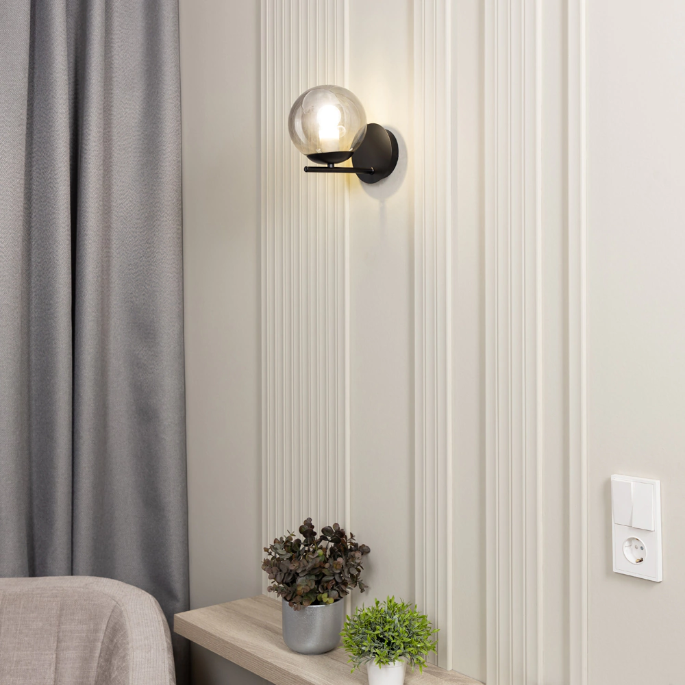 Бра NEODECO Дарси 1х60 Вт Е27 черный