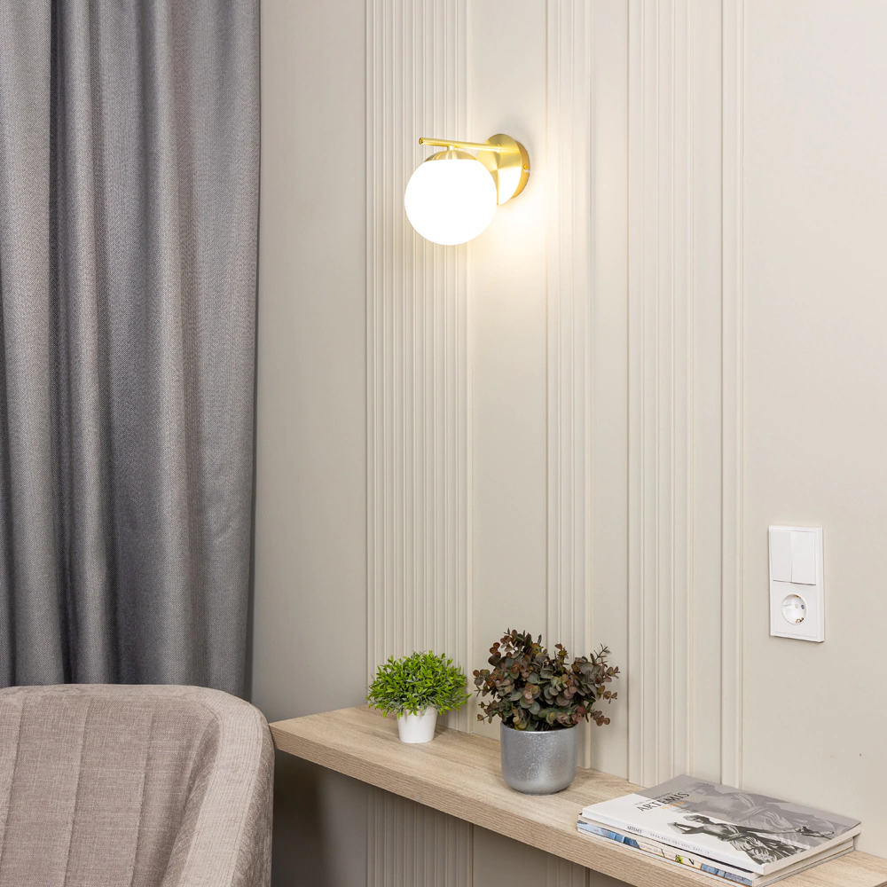 Бра 1х60 Вт Е27 золото NEODECO Дарси