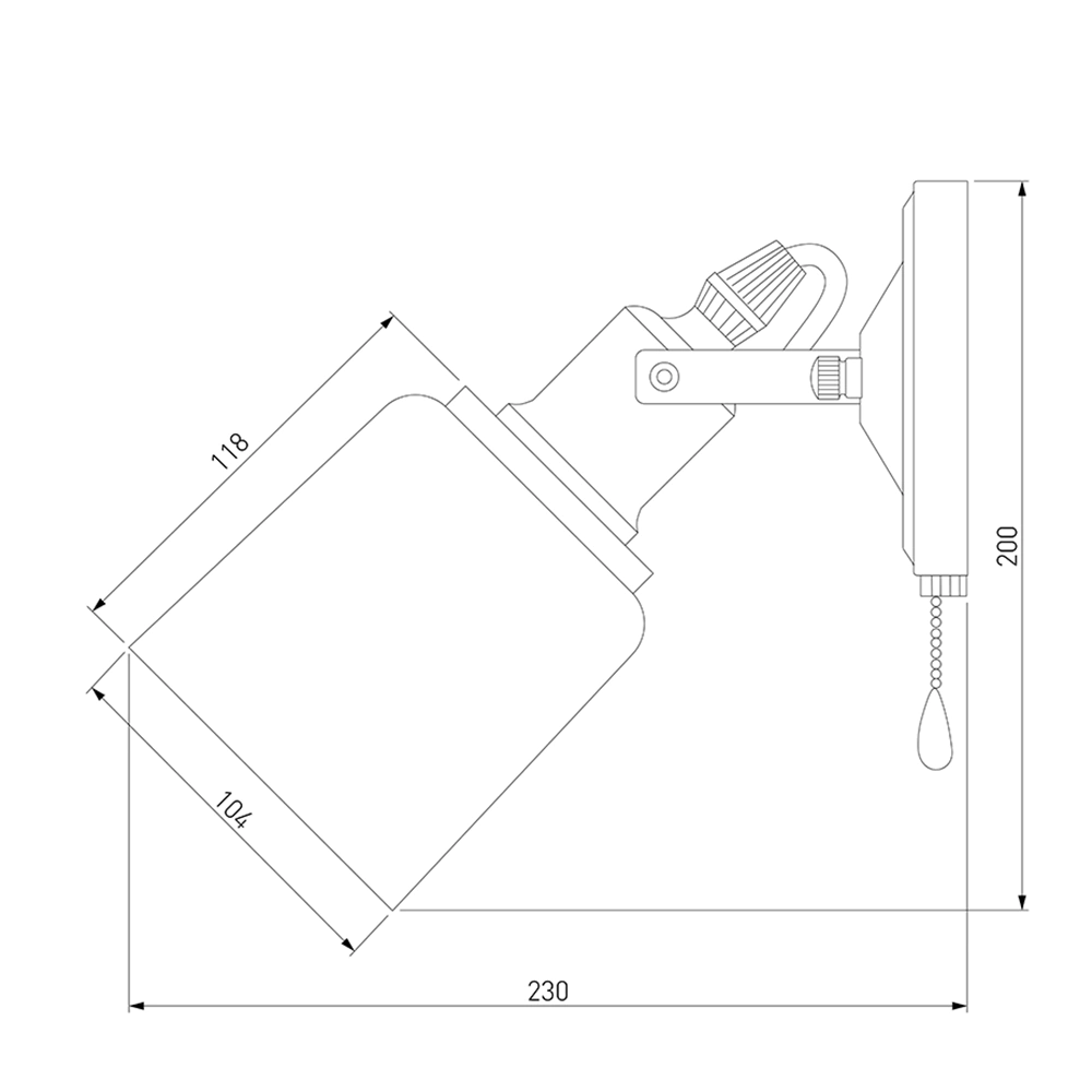 Бра Eurosvet Астор 1х60 Вт Е27 черный