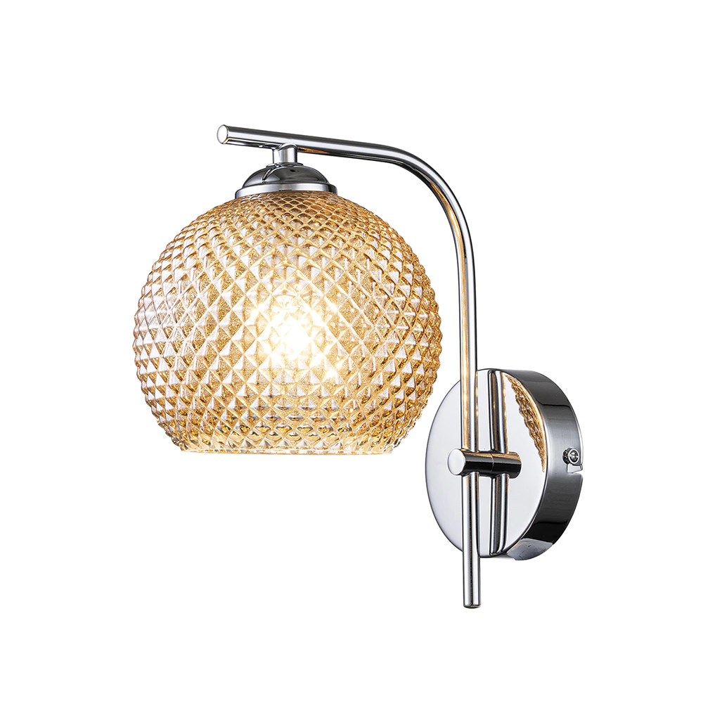 Бра Escada Космея 1х40 Вт Е14 хром/янтарный