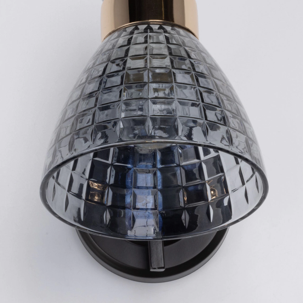 Бра 1х60 Вт Е27 черный/золото De City Дэла