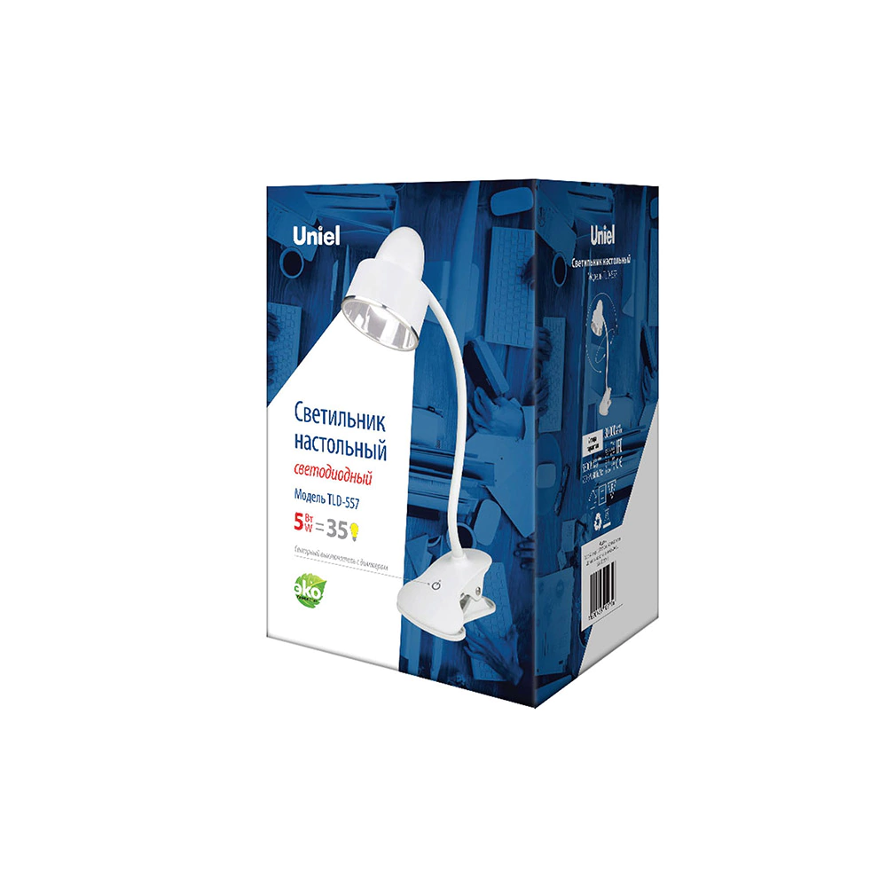 Светильник с прищепкой LED 5 Вт 350 Лм серебро Uniel Рональд