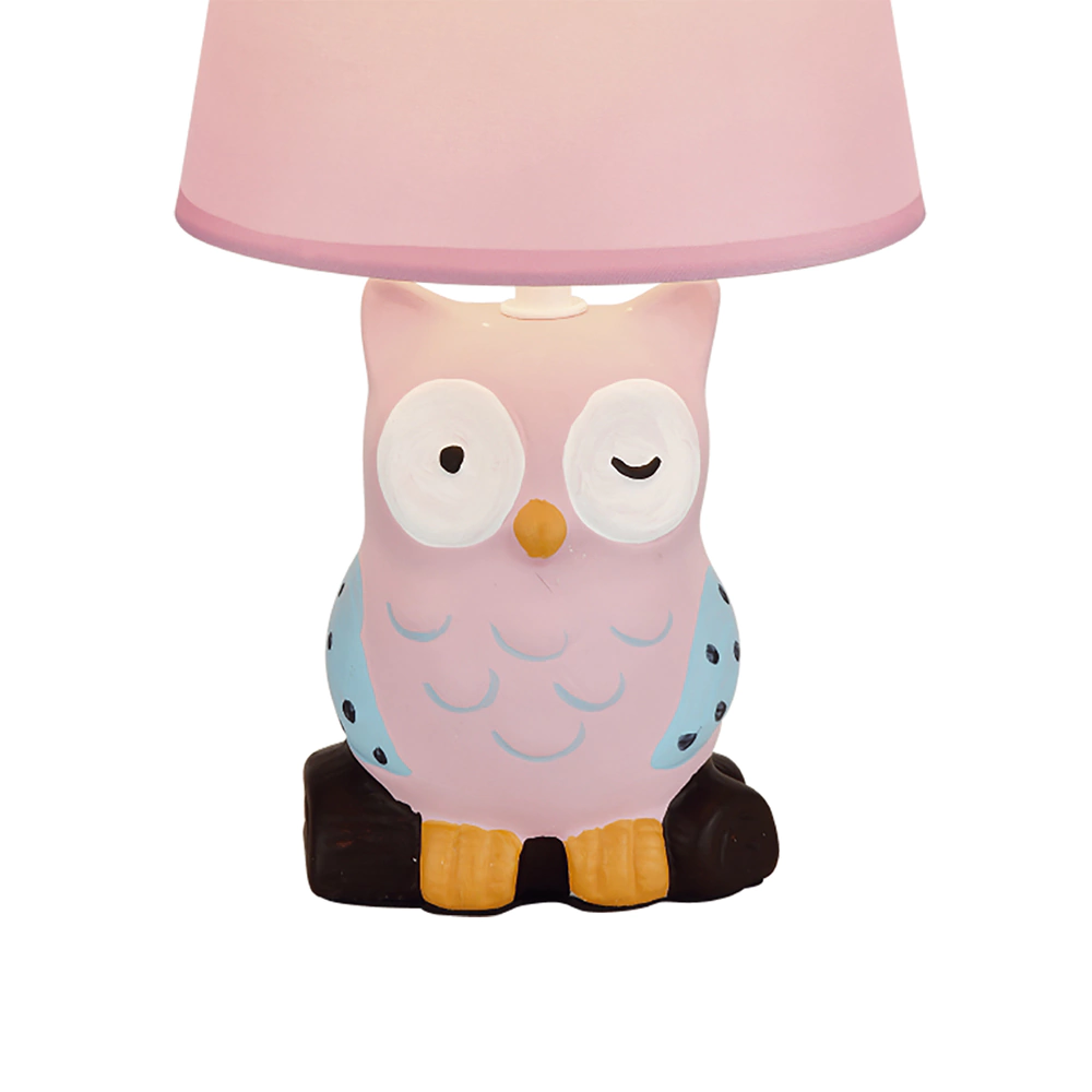 Светильник настольный 1х40 Вт Е14 Escada Сова розовая