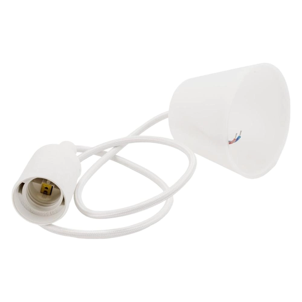 Подвес с патроном 1х60 Вт E27 1 м белый IN HOME