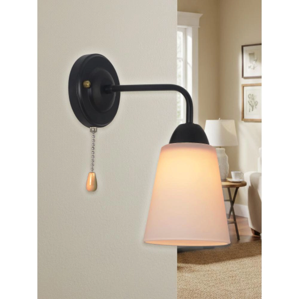 Бра 1х60 Вт Е27 с выключателем черный Rivoli Джоди