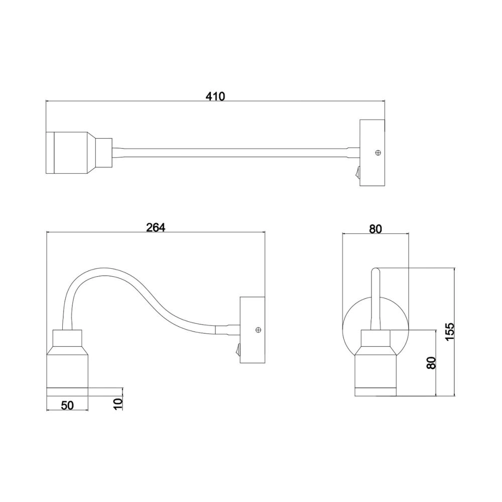 Светильник настенный 5 Вт LED 4000 К черный FREYA Флесс
