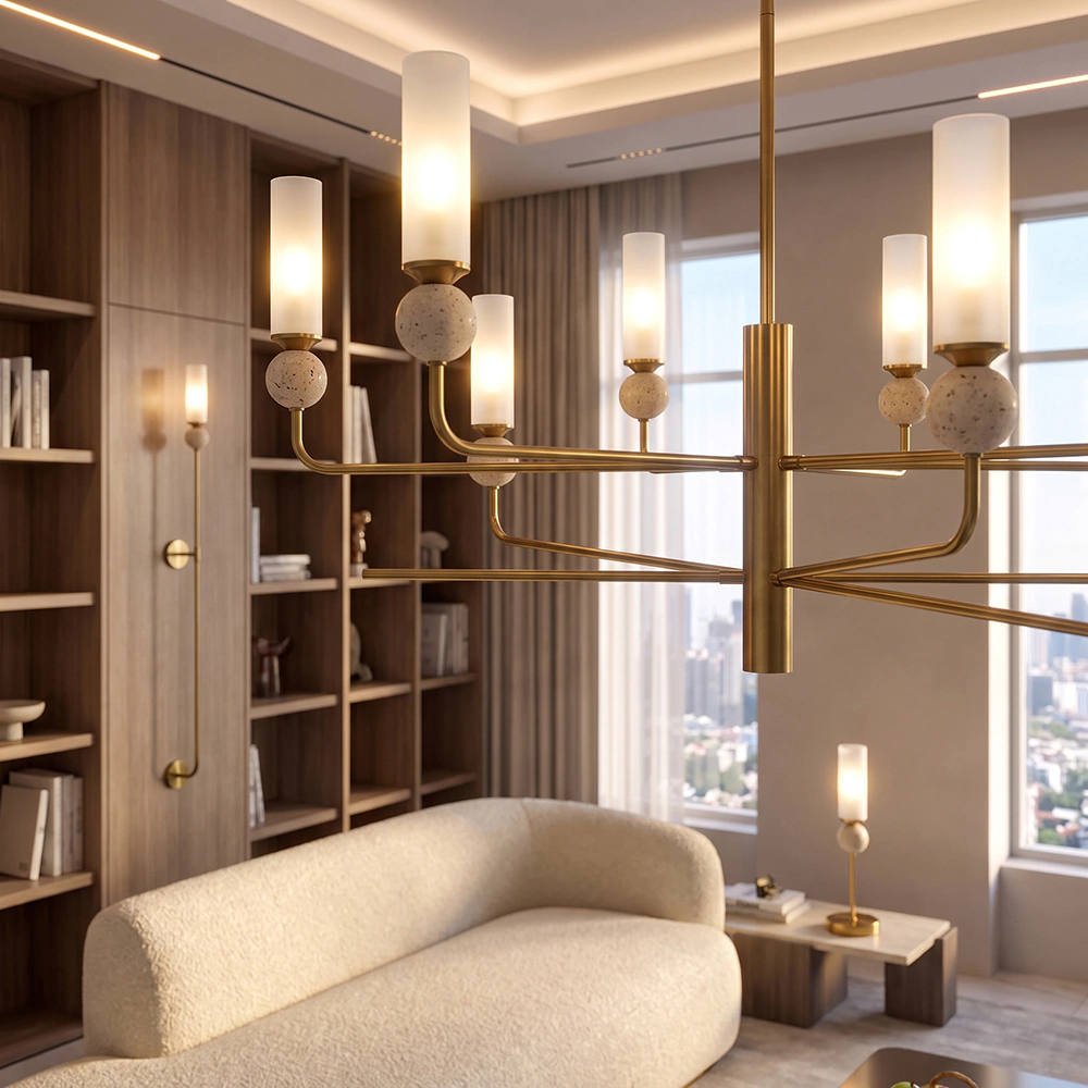 Настольная лампа 1х40 Вт Е14 латунь NEODECO Роял
