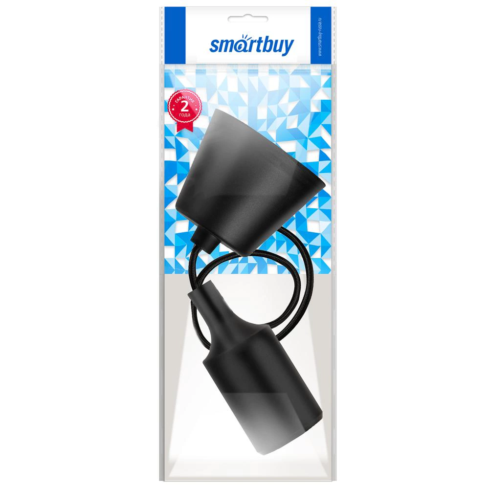 Подвес с патроном Smartbuy E27 1 м черный