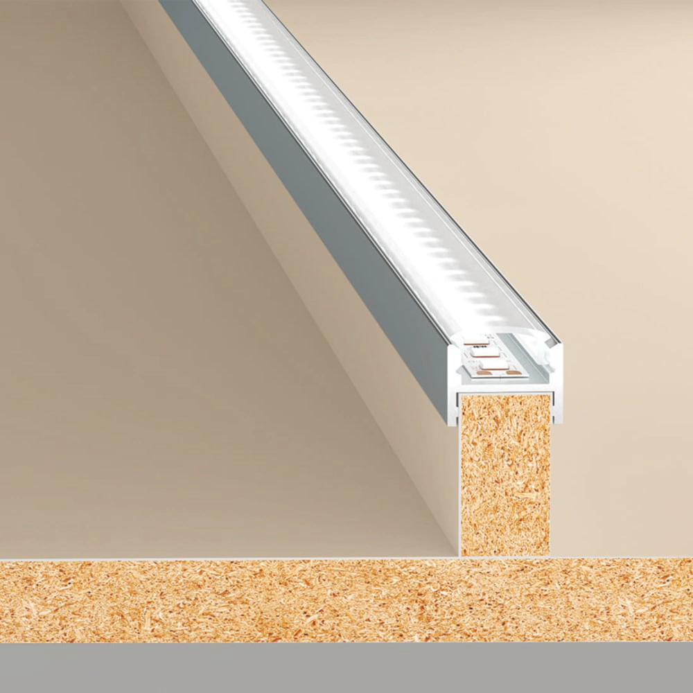 Профиль для диодной ленты Geniled торцевой 16х12 мм 2 м серый